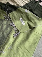 WOMENS SCARF SHAWL WRAP PASHMINA 100% CASHMERE Green Shades  68 X 28