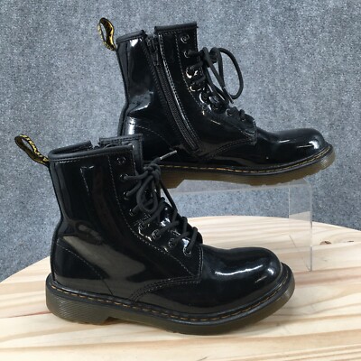靴 Dr.Martens DANTE PATENT BLACK Dr. Martens Men's Dante Zip Softy T Leather 6-Eye Shoes