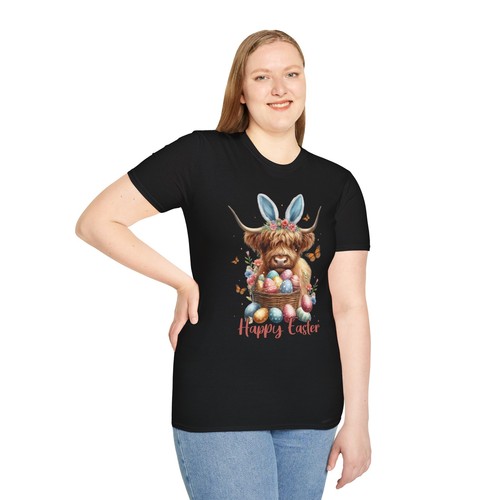 Easter Cow T-Shirt, Bunny Ears, Easter Day Tee, Easter Gift - 第 7/11 張圖片
