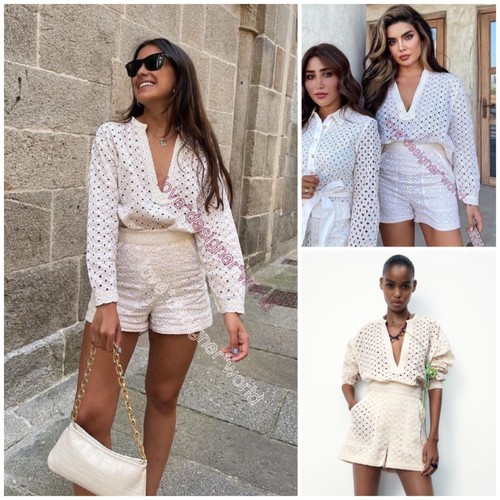 PANTALONES CORTOS ZARA CON CORTE REF: TALLA XS/S/M/L/XL/XXL - NUEVOS CON ETIQUETAS | eBay