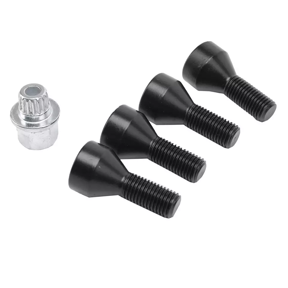Wheel Lock Set Black Lug Bolts for BMW E32 E34 3 5 7er & Mini 36136786419 - Image 4 of 4