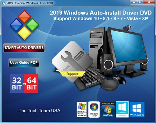 Window Device Drivers 2019 Software DVD Disc for Win XP, Vista, 7, 8, 8.1, 10 - Picture 2 of 3