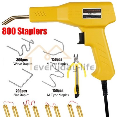 Plastic Welder Kit Soldering Tool Car Bumper Repair Welding Gun 800 Staples Case