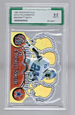 #ad 1997 Pacific Crown Royale #39 Emmitt Smith Gold Holofoil Graded AGS 9.5 Mint $169.36