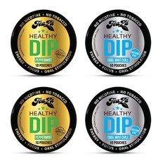 Teaza Herbal Energy Pouches - 2 Peppermint  2 Cool Mint 10 Count Pack of 4 