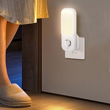Plug In PIR Motion Sensor LED Night Light Emergency Torch Rechargeable Lights UK
