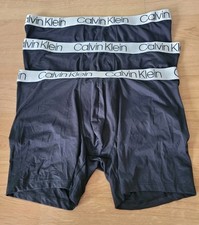 Calvin Klein 3 Pack Men's Black Boxer Briefs Tagless NP22140 Size XL