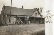 Mercer ME Maine U.S. Post Office & A.B. Dunton Store RPPC Photo Postcard COPY