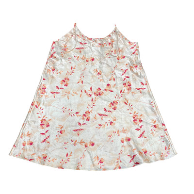 Queentex Trägertop Damen S creme Blumen Satin Spaghettiträger Pullover