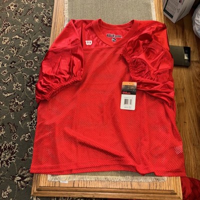 Wilson Adult Men s. Red, XL, Mesh Practice Football Jersey New With Tags WTF8153