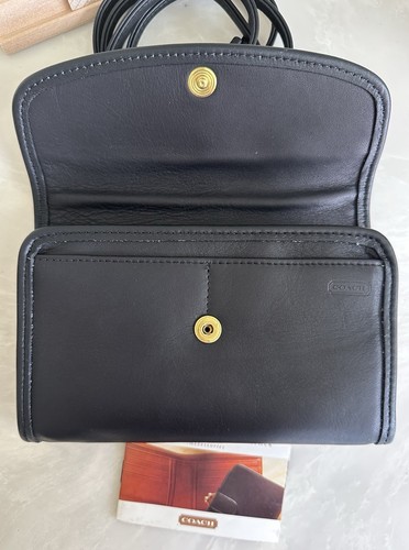 NOS COACH VINTAGE BLACK ENVELOPE SWING WALLET 4873 - Picture 14 of 23