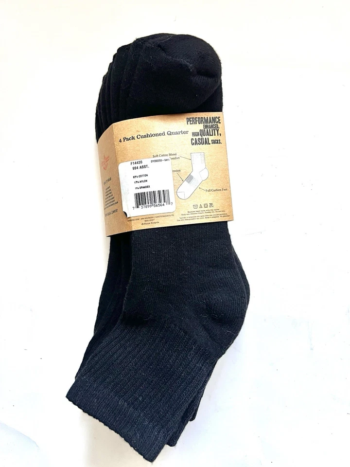 Носки короткие мужские Dockers классическое платье 4 пары черные размер 6-12 - Изображение 2 из 2