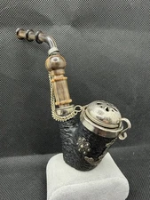 Vintage Swiss-Made Horn Hunter’s Pipe – Jagerpfeife / Alpine Tobacco Pipe