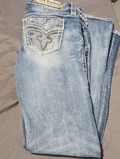 Rock Revival Mid Rise Boot Cut Sundee Denim Jeans Size 30