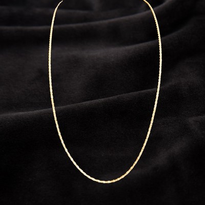 Atemberaubende italienische Glitzerschliff vergoldete Sterlingsilber Halskette 18,20,22,24''
