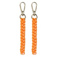 Rope Keychain 2PCS - Boho Bag Keyring - Orange Braided Keychain