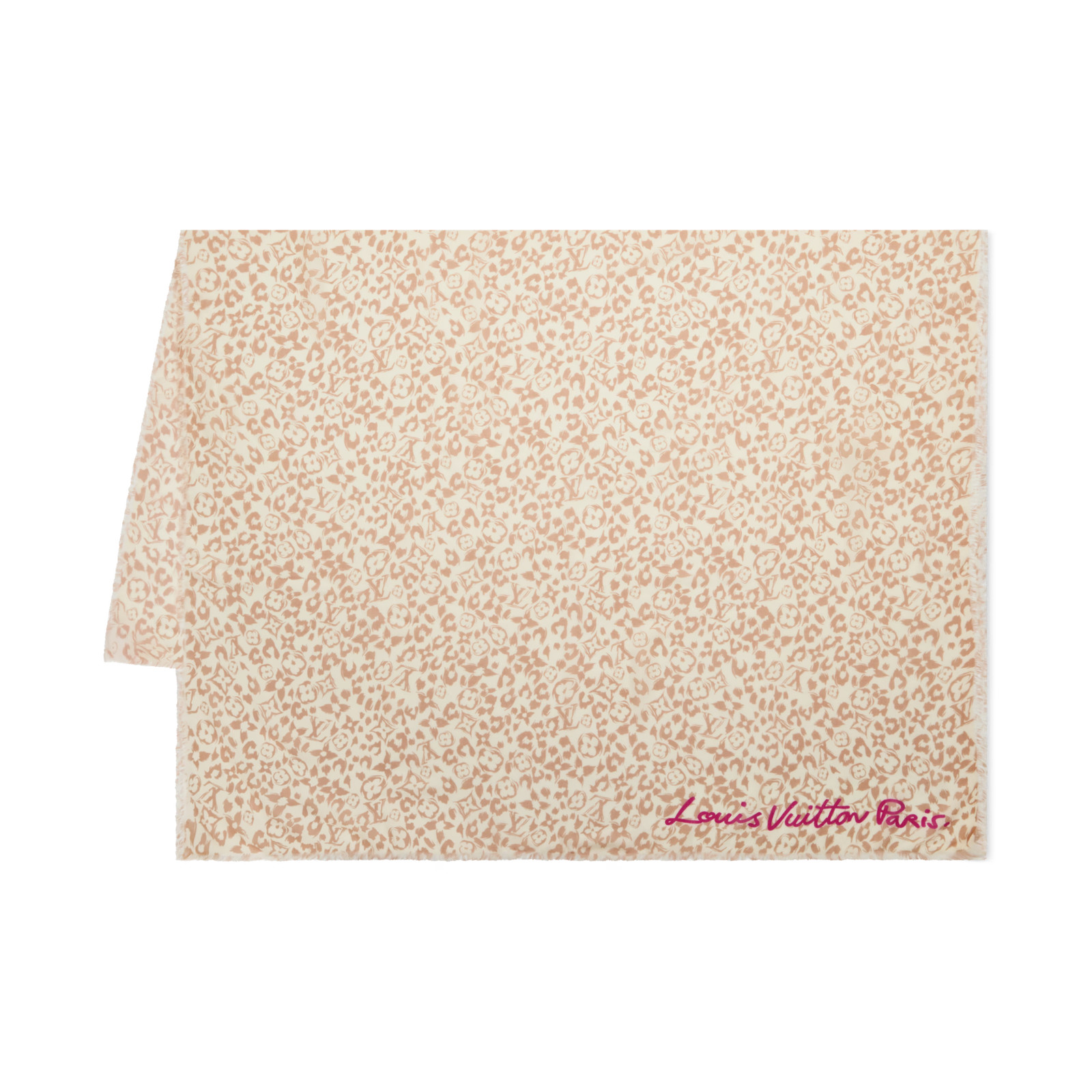 Louis Vuitton Stole LV Safari M98152 Beige Monogram leopard print New image 2
