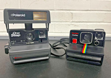 Polaroid One Step Instant Cameras Set of 2 Nice Condition Untested