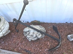 Vintage W/C Admiralty Kedge Yacht Anchor Wilcox Crittenden 39.5 Long, 42 lb.