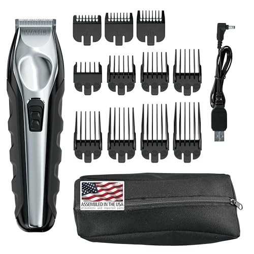Wahl USA Lithium Ion Total Beard Trimmer for Men with 11 Gui