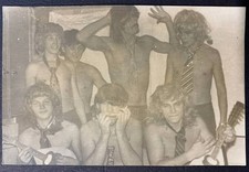 Friends 24yo Party Fun Guitar Hair Wig Handsome men shirtless Joke photo Gay Int