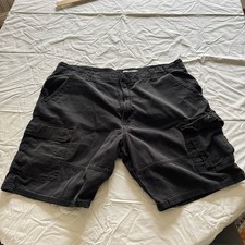 Wrangler Cargo Shorts Men's Size 40 Black Relaxed Fit Stretch Utility