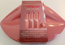 £60VALUE CHARLOTTE TILBURY GIFT SET LIPSTICK TRIO MINI LIP KIT HOLLYWOOD & TIN