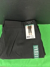 Rafaella Women's Plus Stretch Pant Size 18W Black