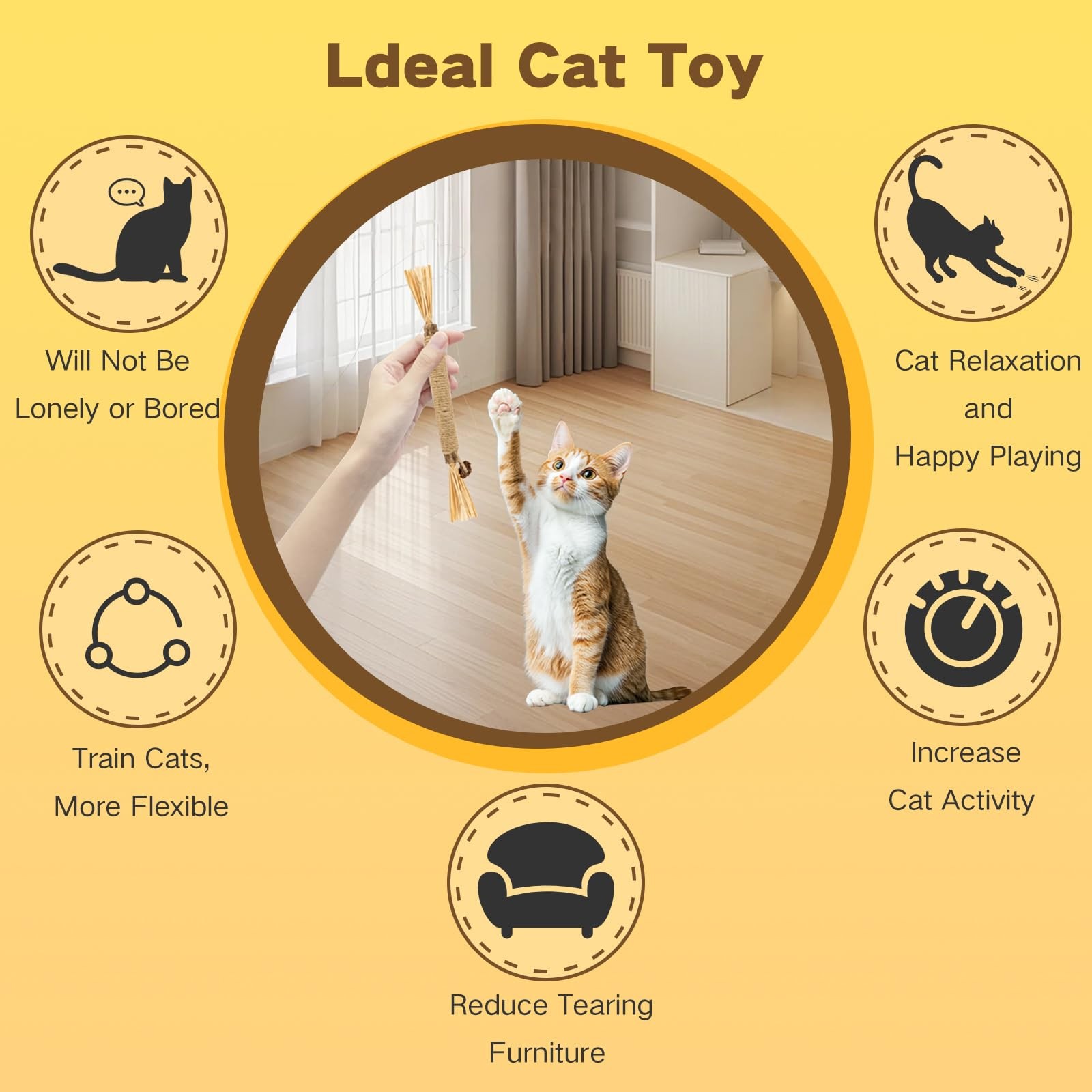 Jouets Chat herbe à chat kit de 4 bâtonnets et poissons - 4