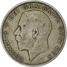 #637863 Great Britain, George V, 1/2 Crown, 1922, Silver, VF(30-35), KM:818.1a