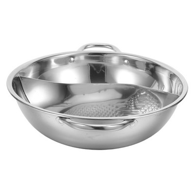  Stainless Steel Pot Cooking Pots 11 Inch Double Sauce Divided for