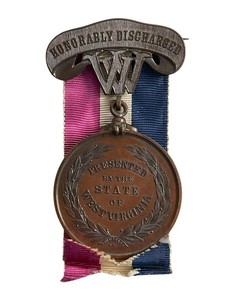 US Civil War West Virginia Honorably Discharged Named Francis Riley FS Medal