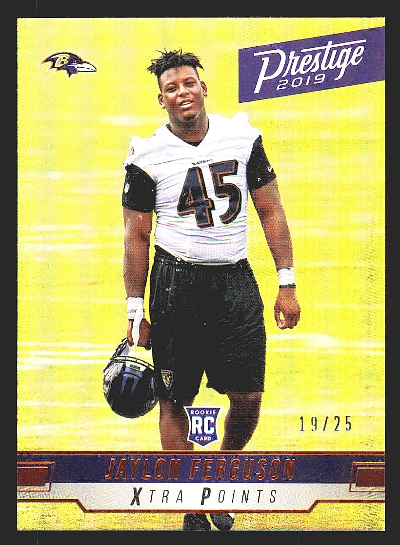 2019 Panini Prestige Jaylon Ferguson Xtra Points Bronze #/25 Baltimore Ravens