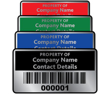 Small Silver Asset ID Labels - Durable High Stick Tags - Choice of Colours (D2)