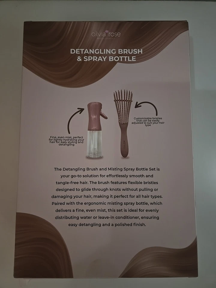 Cepillo desenredante y botella de spray Olivia Rose Foto 3 de 3