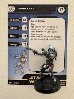 WoTC /  Star Wars Miniatures / Jango Fett / Separatist / with Card