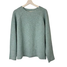 Saks Fifth Avenue Wool Alpaca Blend Soft Sweater Women’s Size M Made in Italy