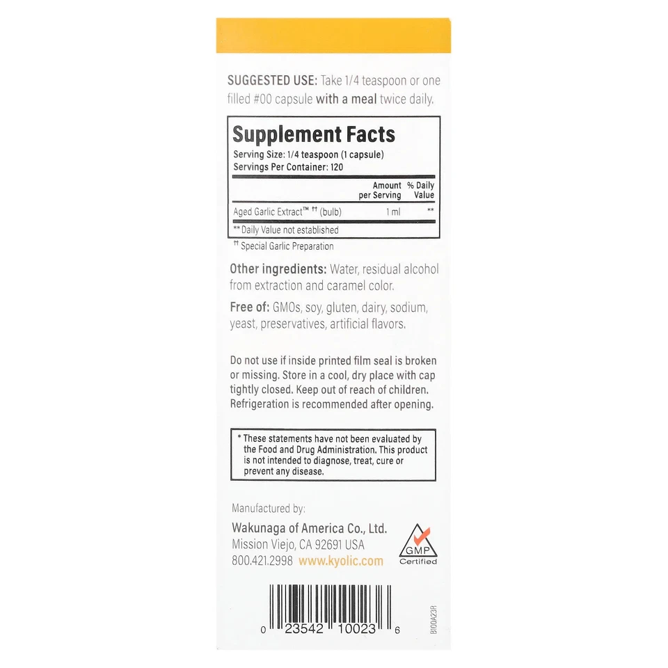 Extracto de ajo envejecido™ líquido, 2 botellas, 2 fl oz (60 ml) cada una Foto 2 de 3