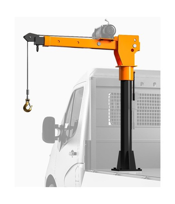 #ad 2200lb Folding Truck Mounted Bed Crane 5000lb Winch Painted Steel Jib Hois... $1252.56