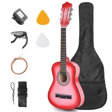 30in Kids Acoustic Guitar, All-in-One Beginner Starter Kit w/Strap, Case, Tuner