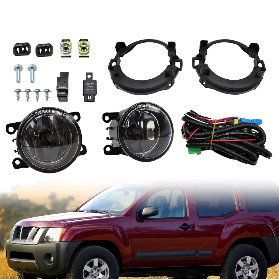 For 2010-2019 Nissan Frontier Bumper Fog Lights 2005-2015 Nissan Xterra w/Wiring Foto 2 de 4