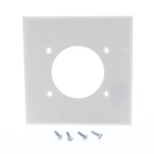 Leviton 80726-W 2-Gang White Dryer Range Welder 2.15" Outlet Cover Wall Plate