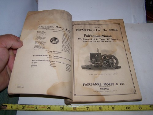 FAIRBANKS MORSE 1 1/2,3,6hp Z Hit Miss Rivenditore Motore a Gas RICAMBI LIBRO Magneto WOW - Foto 3 di 12