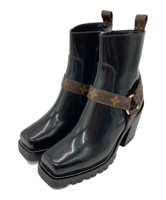 LOUIS VUITTON Boots Women's Size 37.5 Black