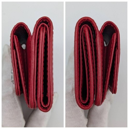 Vivienne Westwood Tri-fold Wallet Red Mini Wallet Compact Wallet - Picture 13 of 15