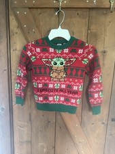 Star Wars 4T Baby Yoda Mandalorian Christmas Holiday Sweater