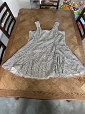 Old Navy Floral Sleeveless Button Scoop Neck Sundress XL White Navy
