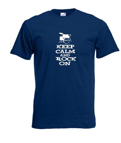 KEEP CALM AND ROCK ON... FUNNY SLOGAN MEN T-SHIRT SIZE FROM S TO XXXL GIFT - Picture 2 of 4