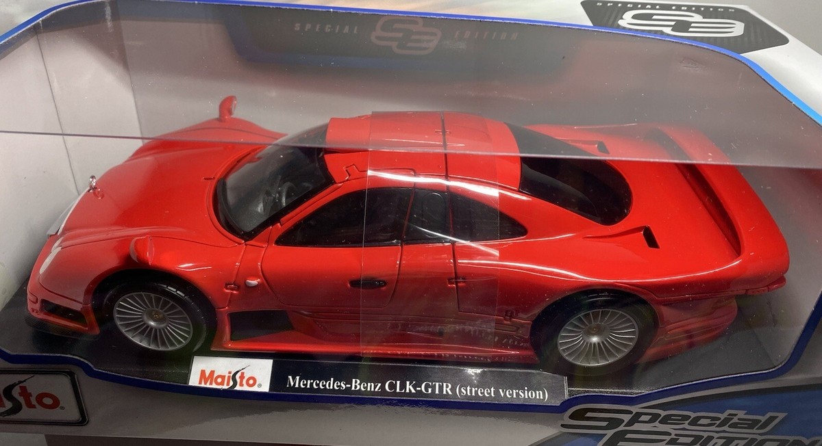 Maisto Mercedes CLK‐GTR street version Maisto Mercedes Benz CLK-GTR Street Version Silver 1:64 | eBay