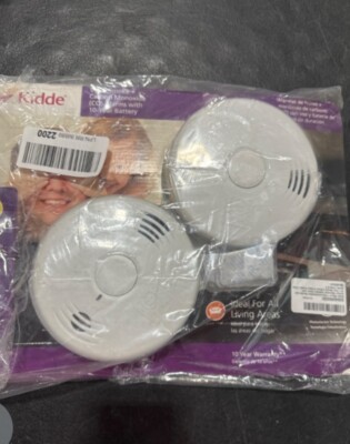  Kidde 10-Year Worry-Free Smoke/Carbon Monoxide Detector, Voice Alarm, 2 PACK